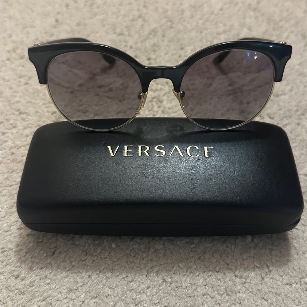 Versace Black and Gold Sunglasses